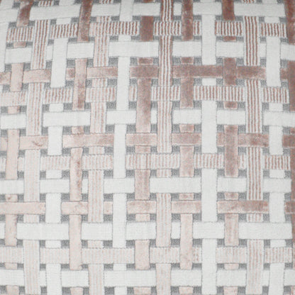 D.V. KAP HOME   24" x 24" Trellis Velvet Pillow - Blush Transitional    - 3221-B-2424