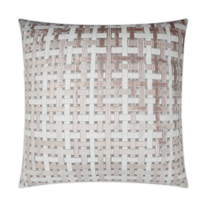 D.V. KAP HOME   24" x 24" Trellis Velvet Pillow - Blush Transitional    - 3221-B-2424