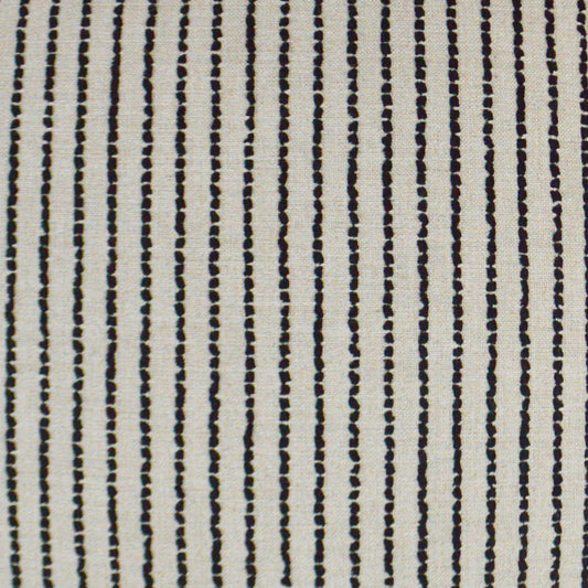 D.V. KAP HOME 3223-B-YARD Demetria Fabric - Black Global, Stripes  Black   - Demetria