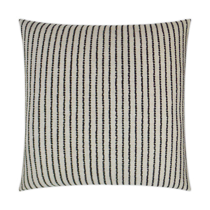 D.V. KAP HOME   24" x 24" Demetria Pillow - Black Global, Stripes    - 3223-B-2424