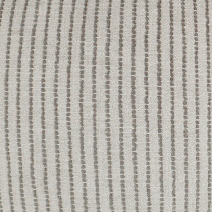 Beige pillow with pebble-striped pattern; subtle gray stripes on fabric; 24" x 24" pillow.