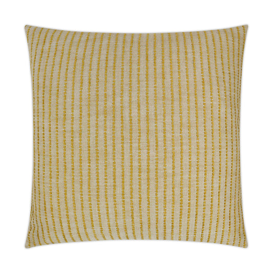 D.V. KAP HOME   24" x 24" Demetria Pillow - Yellow Global, Stripes    - 3223-Y-2424