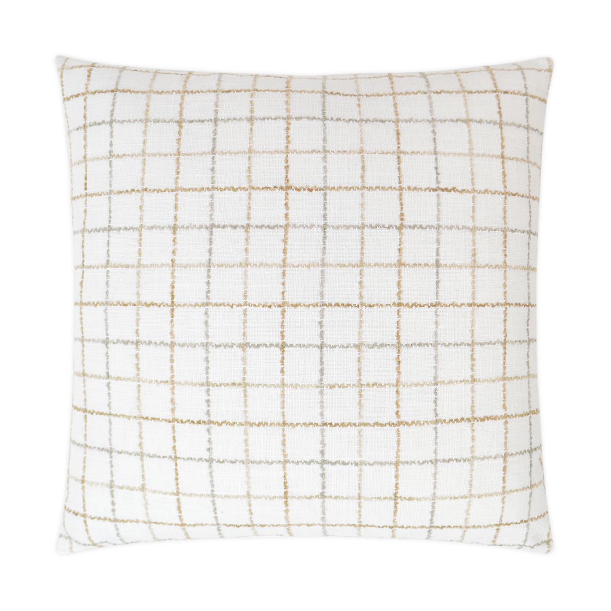 D.V. KAP HOME   24" x 24" Lighthouse Pillow - Dune Plaid - Check    - 3235-D-2424