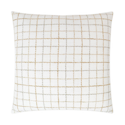 D.V. KAP HOME   24" x 24" Lighthouse Pillow - Dune Plaid - Check    - 3235-D-2424