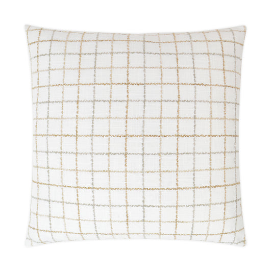 D.V. KAP HOME   24" x 24" Lighthouse Pillow - Dune Plaid - Check    - 3235-D-2424