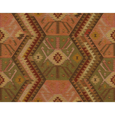 KRAVET COUTURE JACQUARDS  ORANGE,BROWN,GREEN   - 32356.312.0