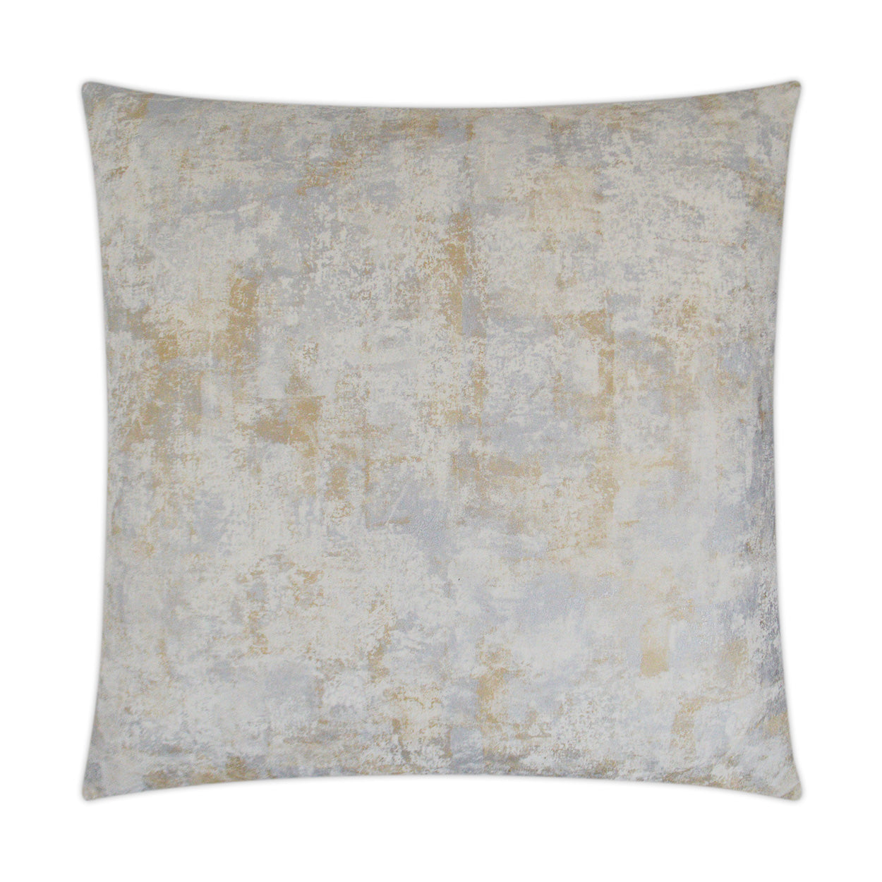 Square decorative throw pillow in ivory with a modern abstract pattern.