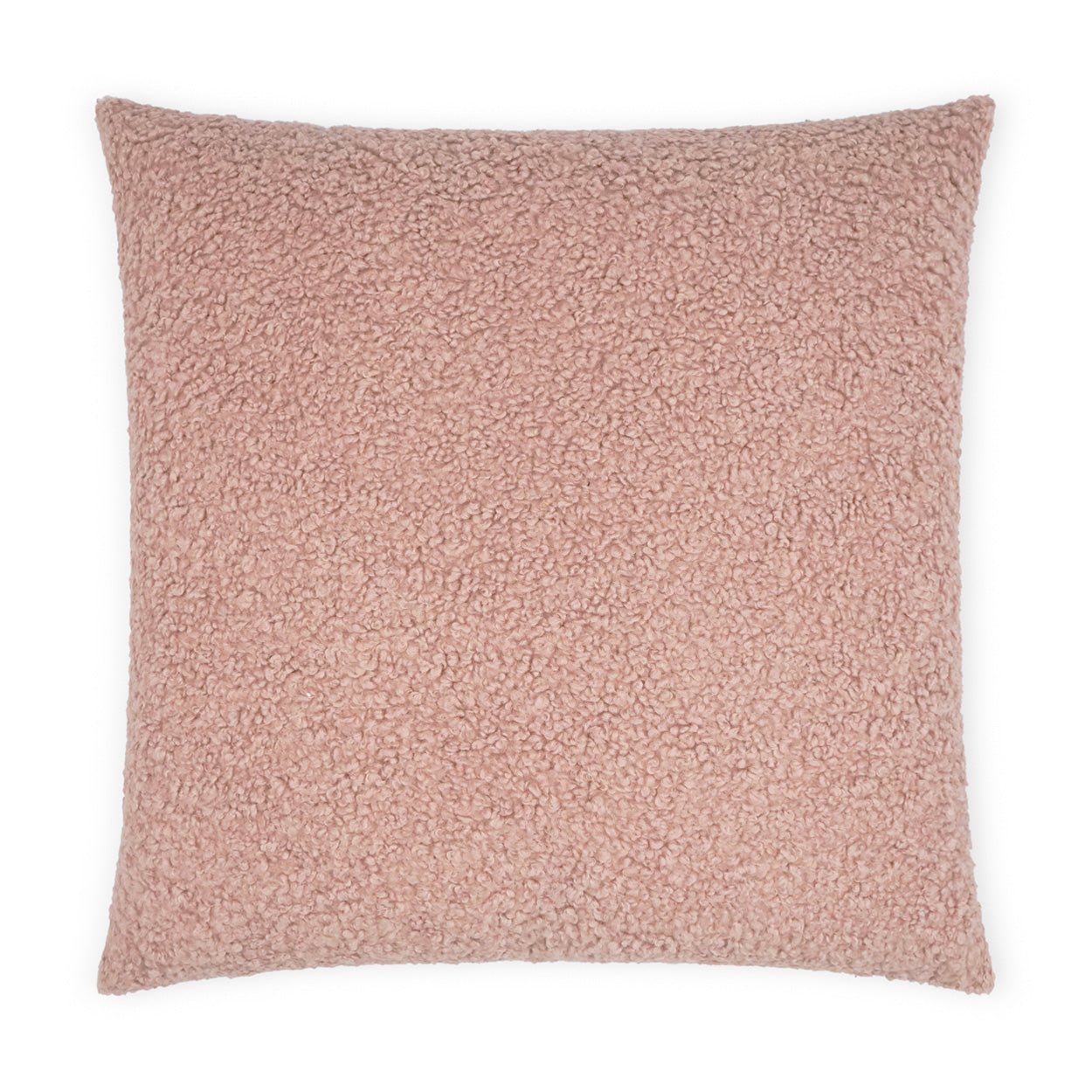 D.V. KAP HOME   24" x 24" Poodle Pillow - Blush Solid, Faux Fur    - 3241-B-2424