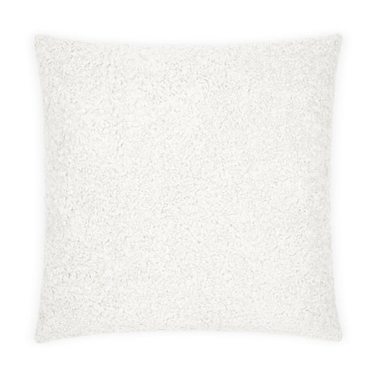 D.V. KAP HOME   24" x 24" Poodle Pillow - Cloud Solid, Faux Fur    - 3241-C-2424
