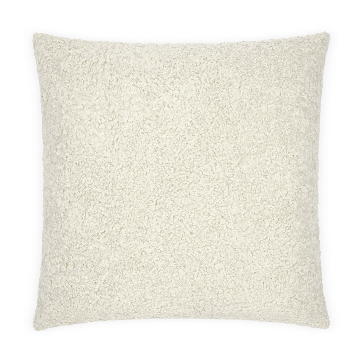 D.V. KAP HOME   24" x 24" Poodle Pillow - Ivory Solid, Faux Fur    - 3241-I-2424