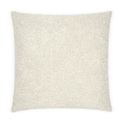 D.V. KAP HOME   24" x 24" Poodle Pillow - Ivory Solid, Faux Fur    - 3241-I-2424