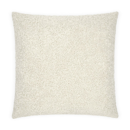 D.V. KAP HOME   24" x 24" Poodle Pillow - Ivory Solid, Faux Fur    - 3241-I-2424