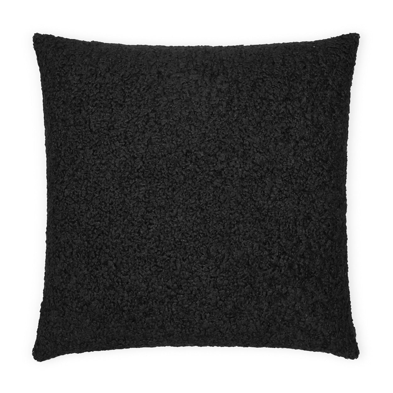 D.V. KAP HOME   24" x 24" Poodle Pillow - Jet Solid, Faux Fur    - 3241-J-2424