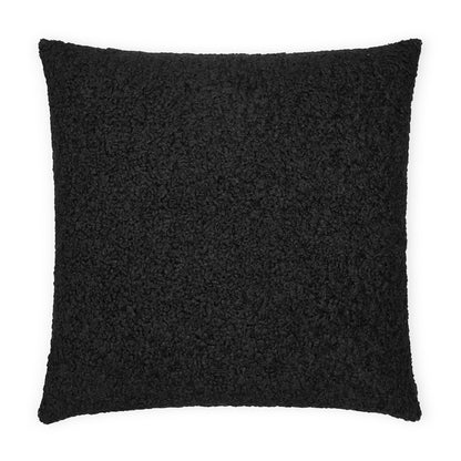 D.V. KAP HOME   24" x 24" Poodle Pillow - Jet Solid, Faux Fur    - 3241-J-2424