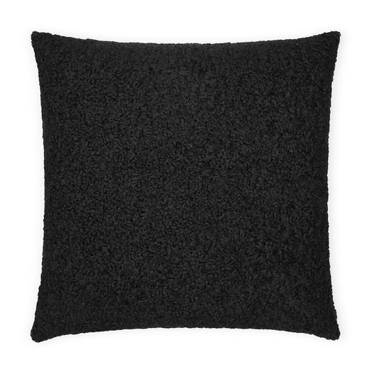 D.V. KAP HOME   24" x 24" Poodle Pillow - Jet Solid, Faux Fur    - 3241-J-2424