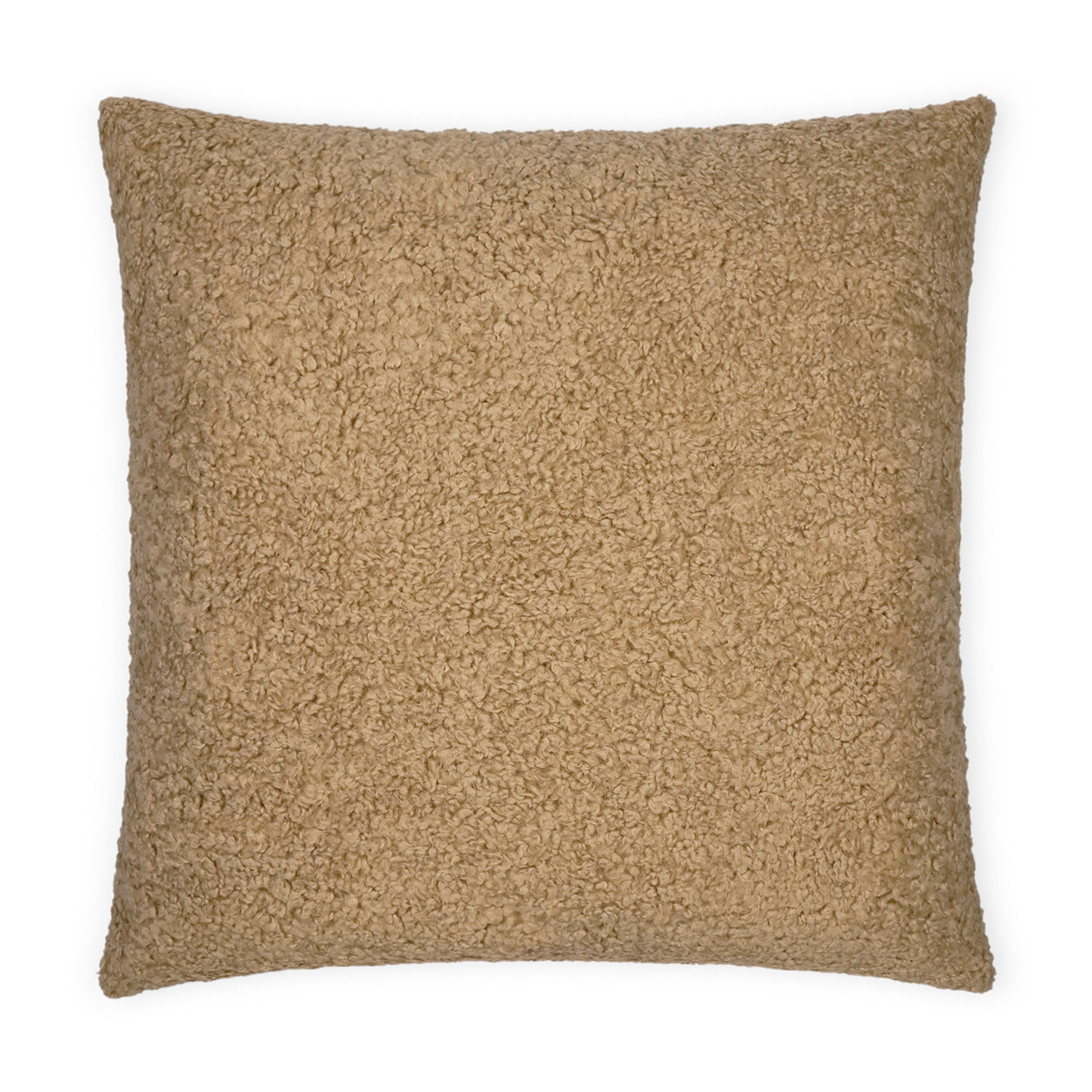 D.V. KAP HOME   24" x 24" Poodle Pillow - Latte Solid, Faux Fur    - 3241-L-2424