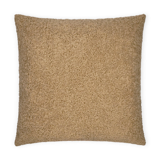 D.V. KAP HOME   24" x 24" Poodle Pillow - Latte Solid, Faux Fur    - 3241-L-2424