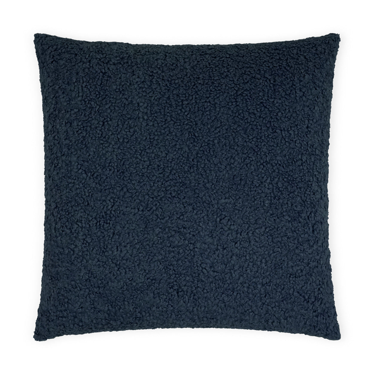 D.V. KAP HOME   24" x 24" Poodle Pillow - Navy Solid, Faux Fur    - 3241-N-2424