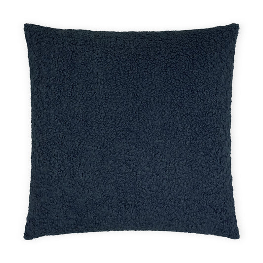 D.V. KAP HOME   24" x 24" Poodle Pillow - Navy Solid, Faux Fur    - 3241-N-2424