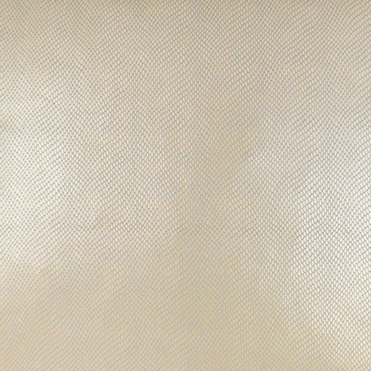Champagne beige fabric with tiny diamond-scale pattern and subtle metallic sheen.