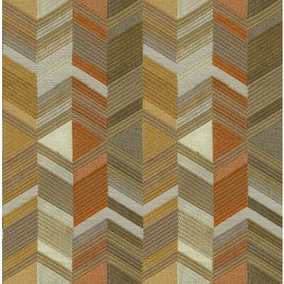 KRAVET DESIGN WEAVE GEOMETRIC GREY,ORANGE,YELLOW   - 32534.412.0