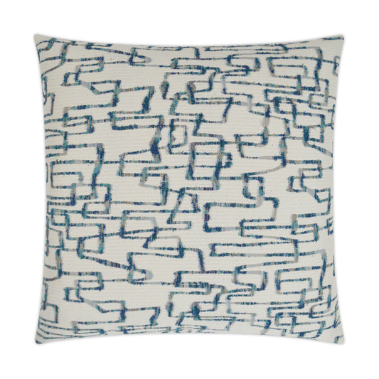 D.V. KAP HOME   24" x 24" Da Vinci Pillow - Lapis Modern, Abstract    - 3261-L-2424