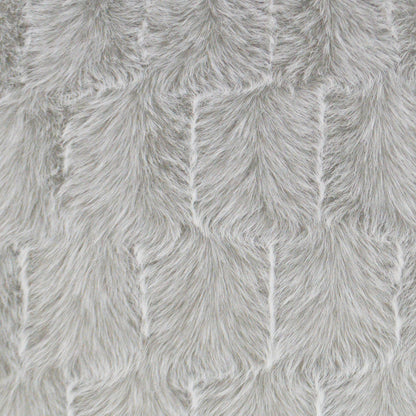 D.V. KAP HOME   24" x 24" Ermelo Pillow - Dove Solid, Faux Fur    - 3263-D-2424