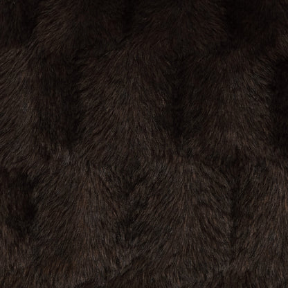 D.V. KAP HOME   24" x 24" Ermelo Pillow - Espresso Solid, Faux Fur    - 3263-E-2424