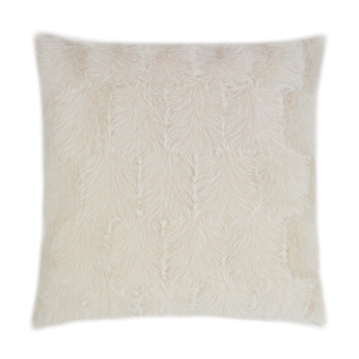 D.V. KAP HOME   24" x 24" Ermelo Pillow - Opal Solid, Faux Fur    - 3263-O-2424