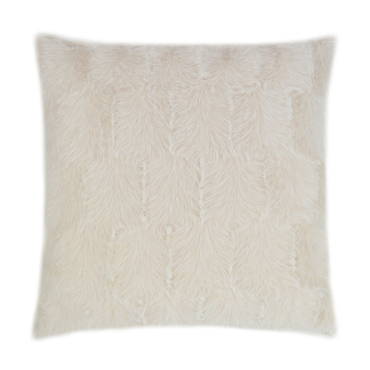 D.V. KAP HOME   24" x 24" Ermelo Pillow - Opal Solid, Faux Fur    - 3263-O-2424