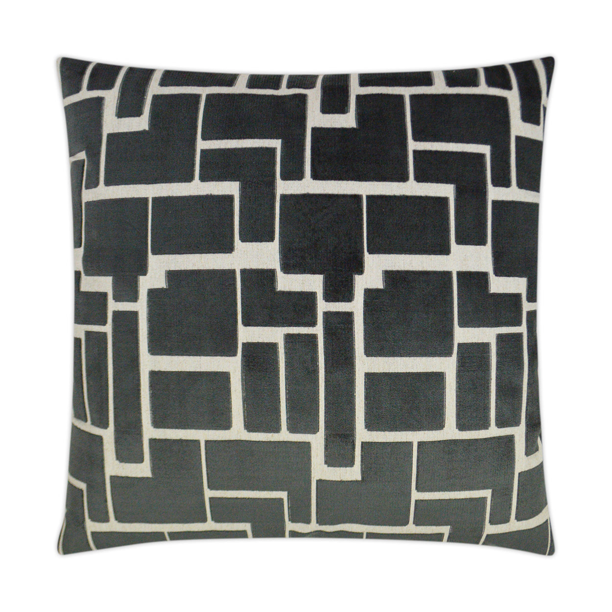 D.V. KAP HOME   24" x 24" Aura Pillow - Charcoal Modern    - 3265-C-2424