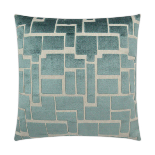 D.V. KAP HOME   24" x 24" Aura Pillow - Mist Geometric    - 3265-M-2424