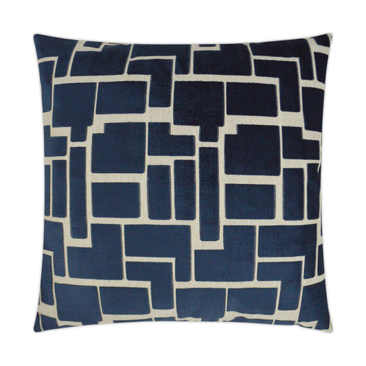 D.V. KAP HOME   24" x 24" Aura Pillow - Navy Modern    - 3265-N-2424