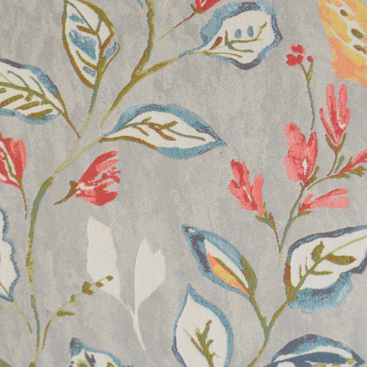 D.V. KAP HOME 3266-YARD Ella Fabric Floral  Grey   - Ella