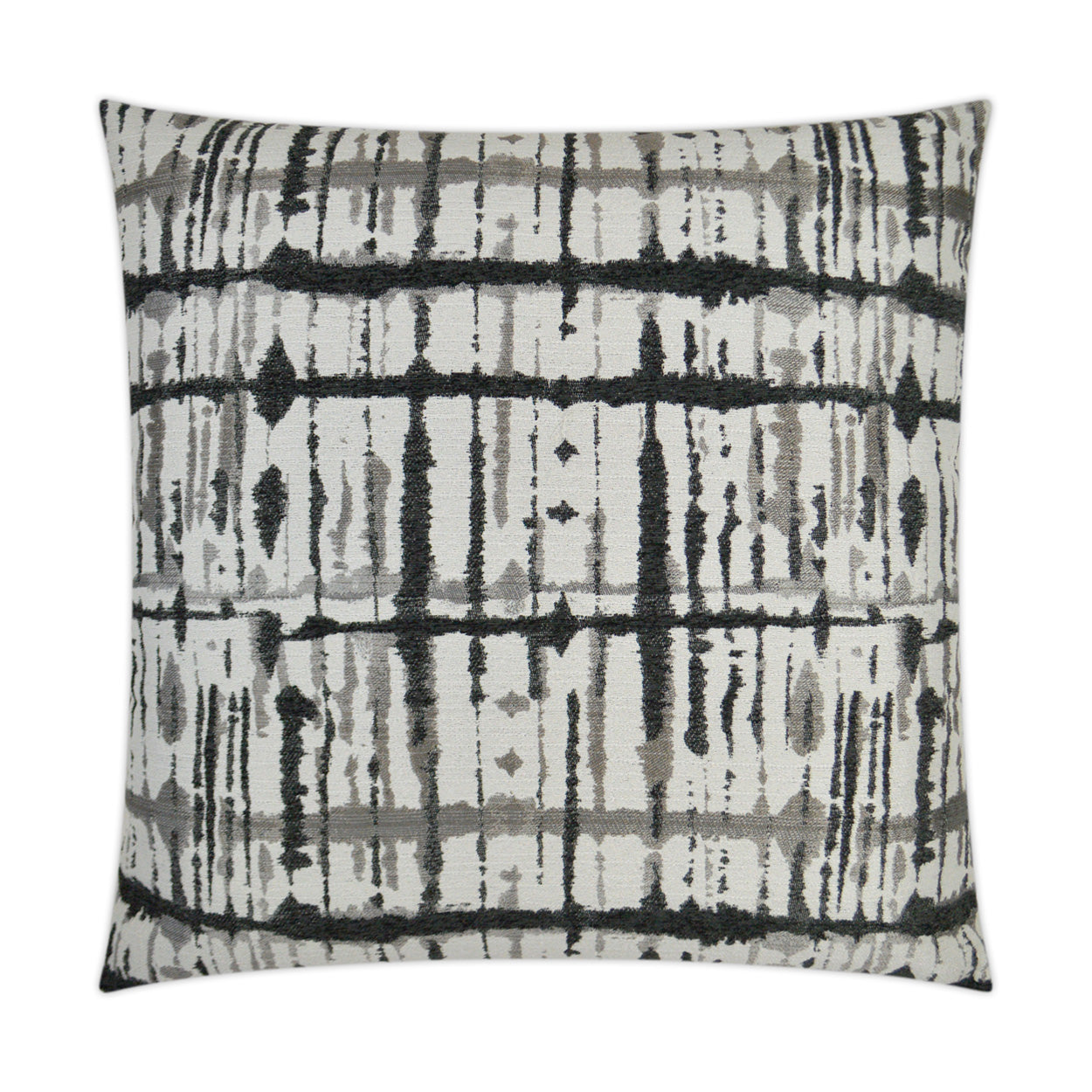 D.V. KAP HOME   24" x 24" Maddox Pillow - Charcoal Modern, Transitional, Abstract    - 3278-C-2424