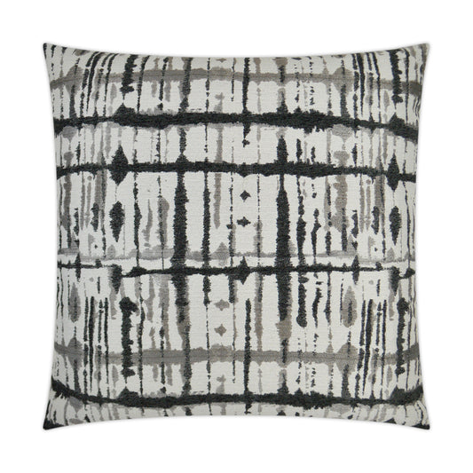 D.V. KAP HOME   24" x 24" Maddox Pillow - Charcoal Modern, Transitional, Abstract    - 3278-C-2424