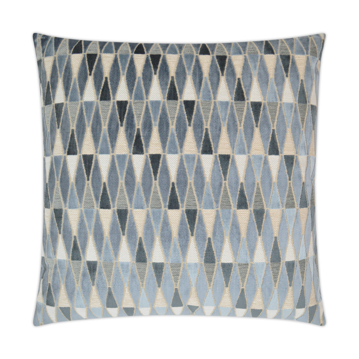 D.V. KAP HOME   24" x 24" Abrash Pillow - Atlantic Transitional, Geometric    - 3279-A-2424