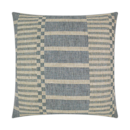 D.V. KAP HOME   24" x 24" Ranchester Pillow - Blue Transitional, Geometric    - 3281-B-2424