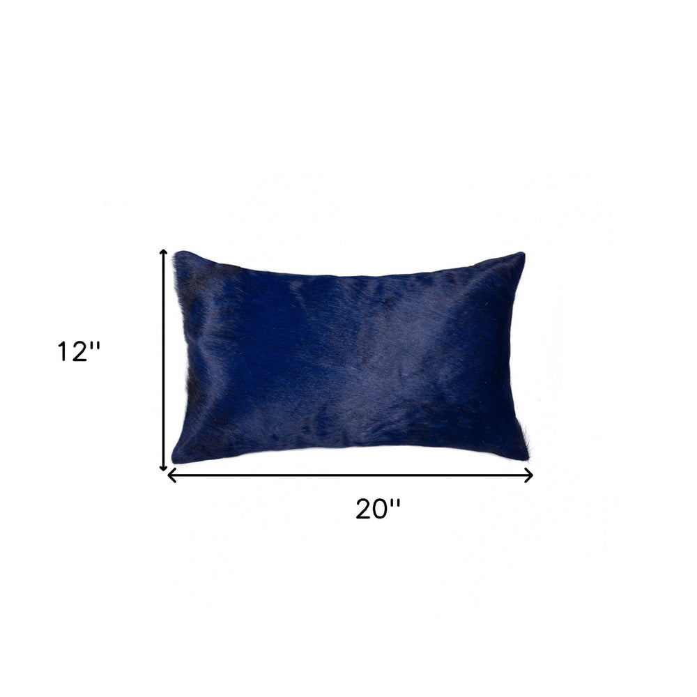 18" Purple Cowhide Cowhide Throw Pillow