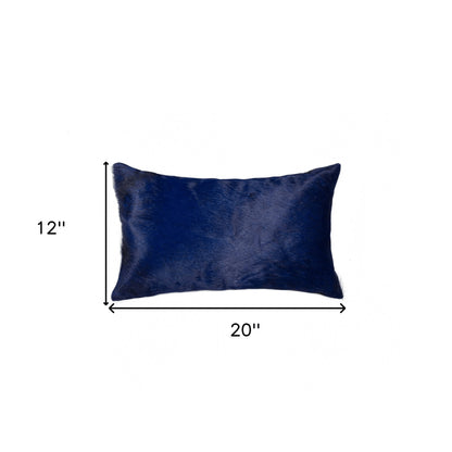 18" Purple Cowhide Cowhide Throw Pillow