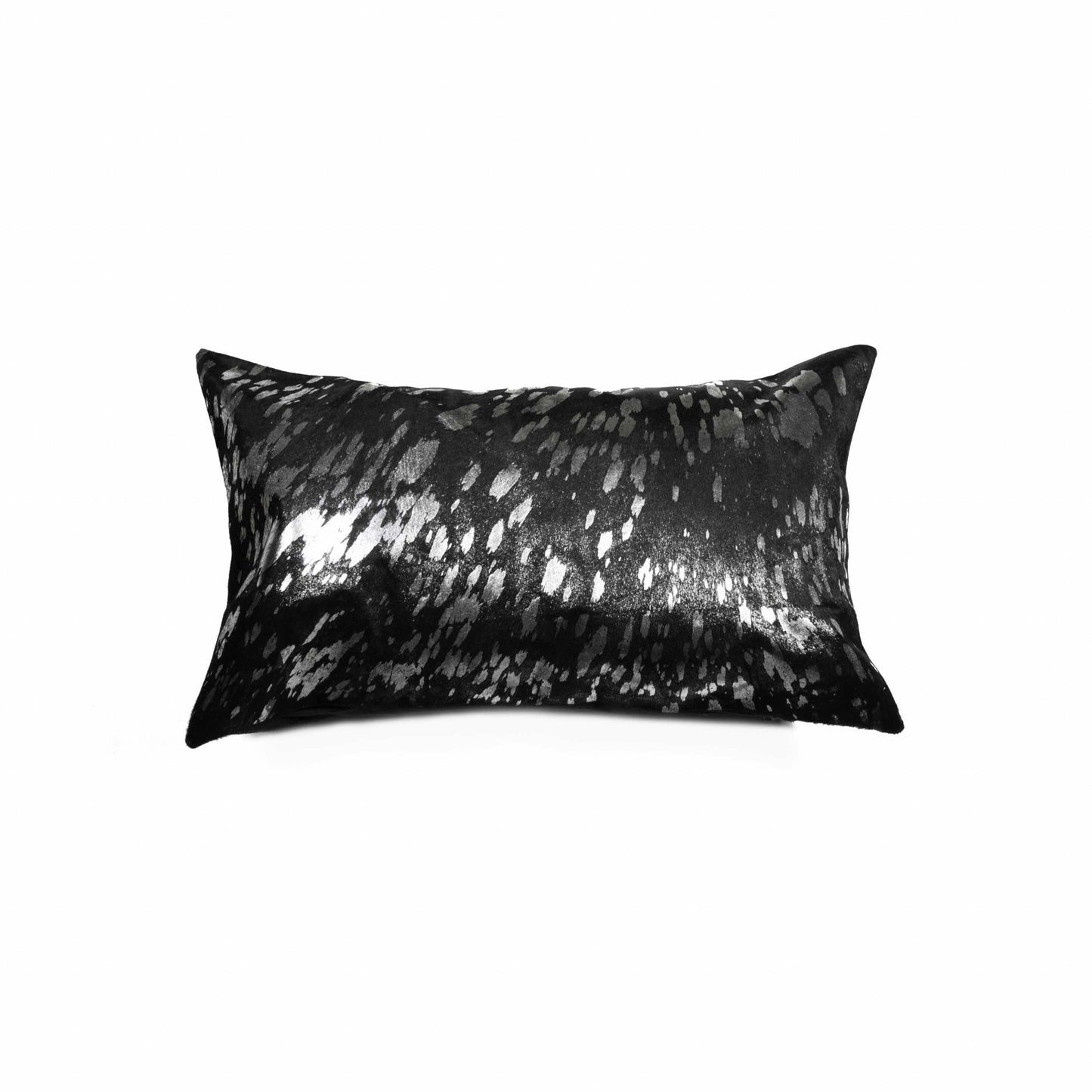 12" X 20" Navy Cowhide Throw Pillow