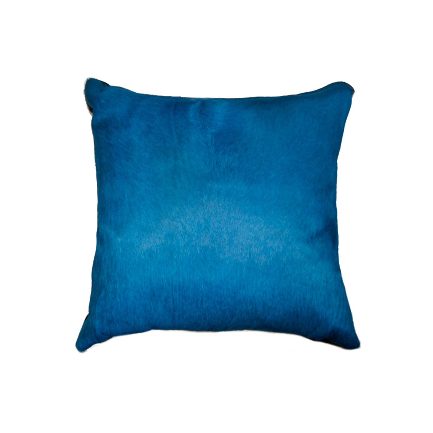 18" X 18" Blue Cowhide Pillow