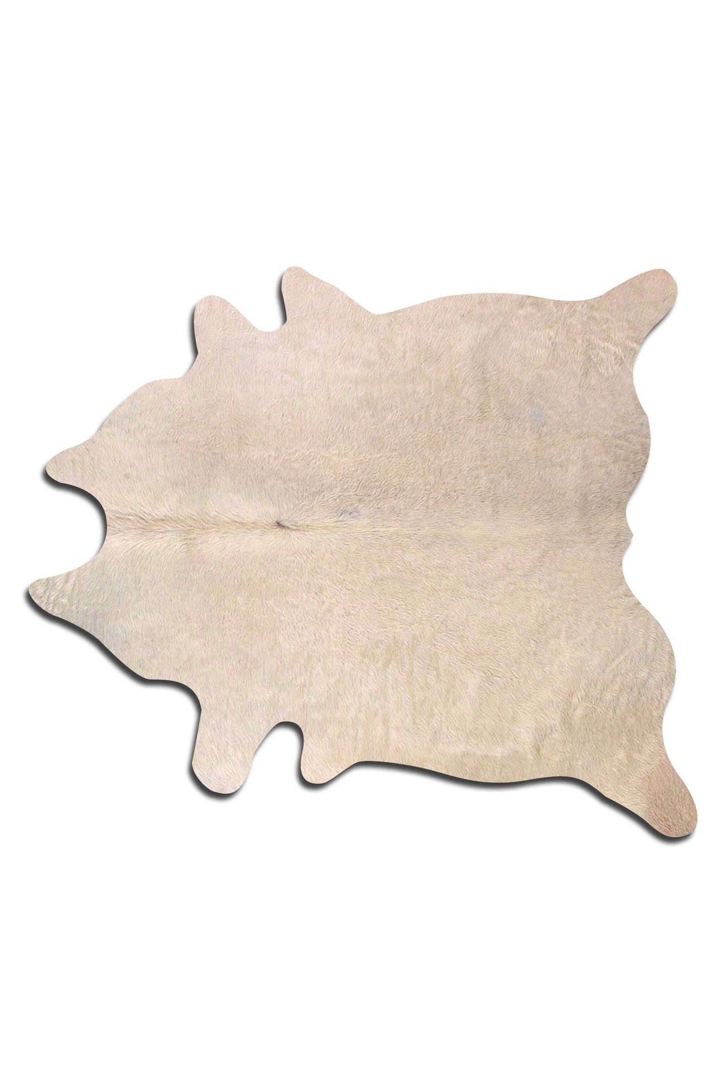 6' X 7' Off White Natural Cowhide Area Rug