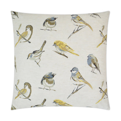 D.V. KAP HOME   24" x 24" Sparrow Pillow Embroidery, Novelty    - 3296-2424