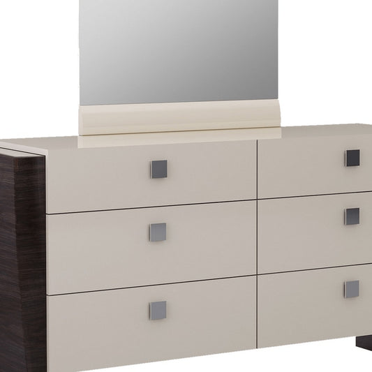 34" Refined Beige High Gloss Dresser