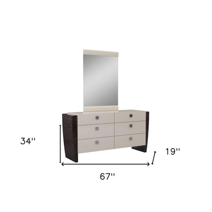 39" Beige Five Drawer