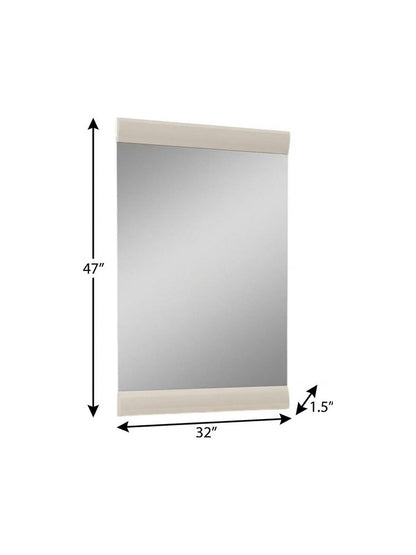 34" Refined Beige High Gloss Dresser