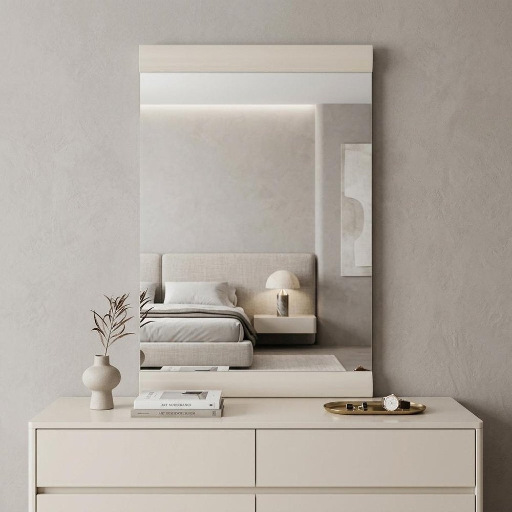 34" Refined Beige High Gloss Dresser