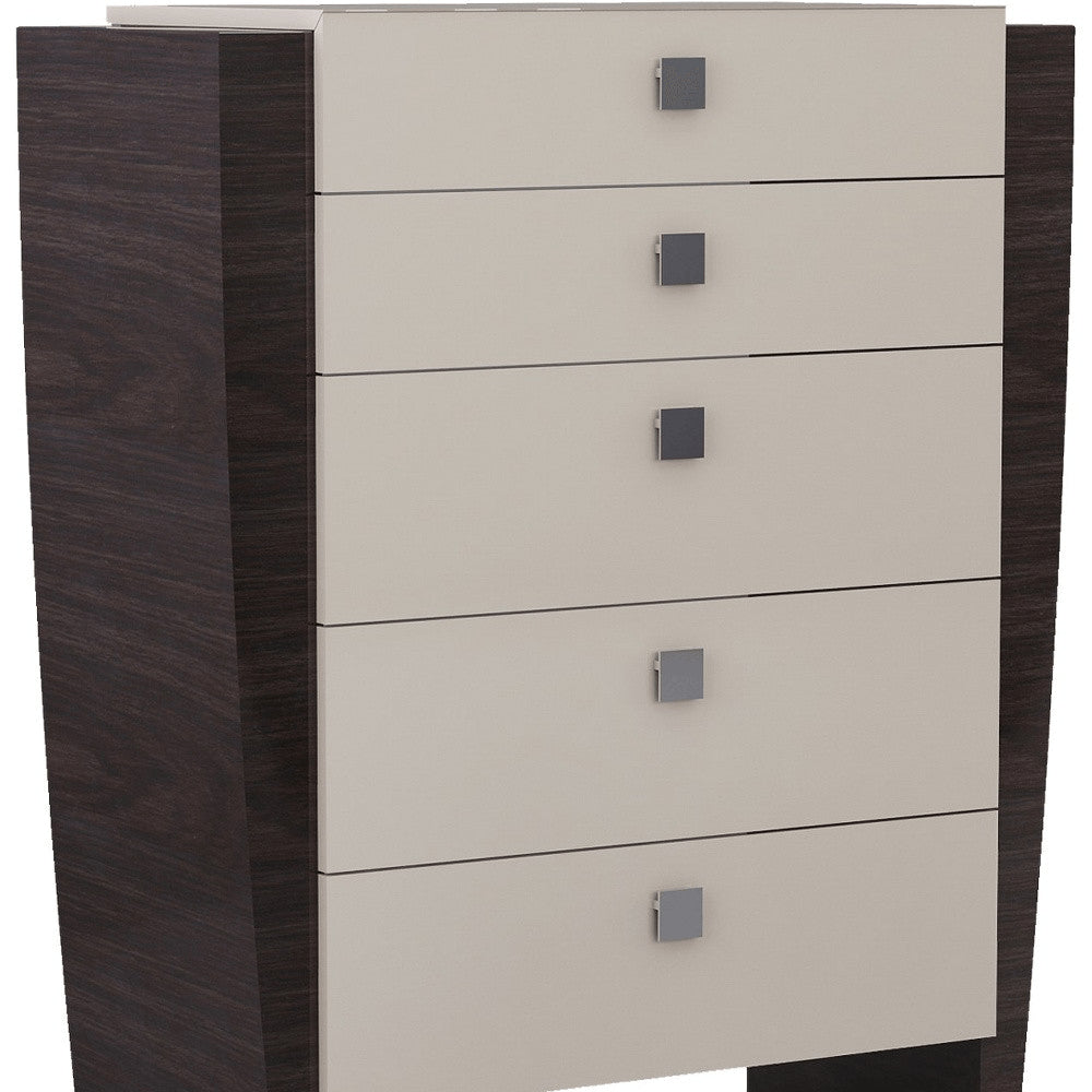 34" Refined Beige High Gloss Dresser
