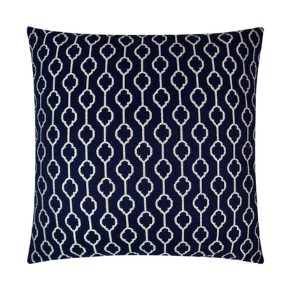 D.V. KAP HOME   24" x 24" Striker Pillow - Navy Nautical    - 3302-N-2424